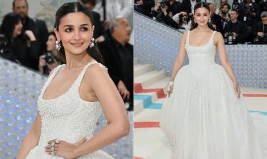 Met Gala 2023: Alia Bhatt made an entry in a white gown on the red carpet, people said - an angel has come from the sky