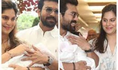 First video of Ram Charan's daughter: Couple seen outside the hospital with newborn baby