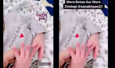 Sana Khan: 'In whose dreams the grave was seen', 6 days after becoming a mother, the first glimpse of her son was seen