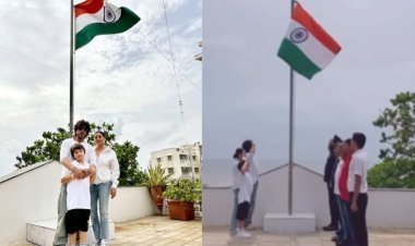 Shah Rukh Khan Celebrates Independence Day with Fans, Hoists Flag with Son AbRam