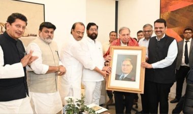 CM Shinde went to Ratan Tata's house and gave Udyog Ratna Award