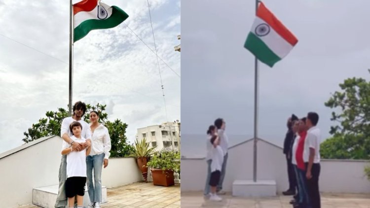 Shah Rukh Khan Celebrates Independence Day with Fans, Hoists Flag with Son AbRam