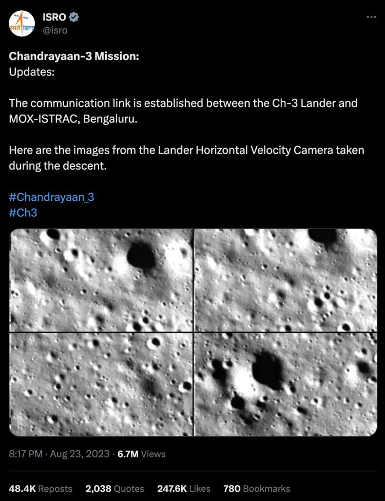 Chandrayaan 3: Rover Pragyan came out of the lander, started walking on the moon, ISRO said this by tweeting