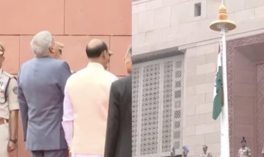 New Parliament: Vice President hoisted the tricolor at the new Parliament building, Kharge did not attend