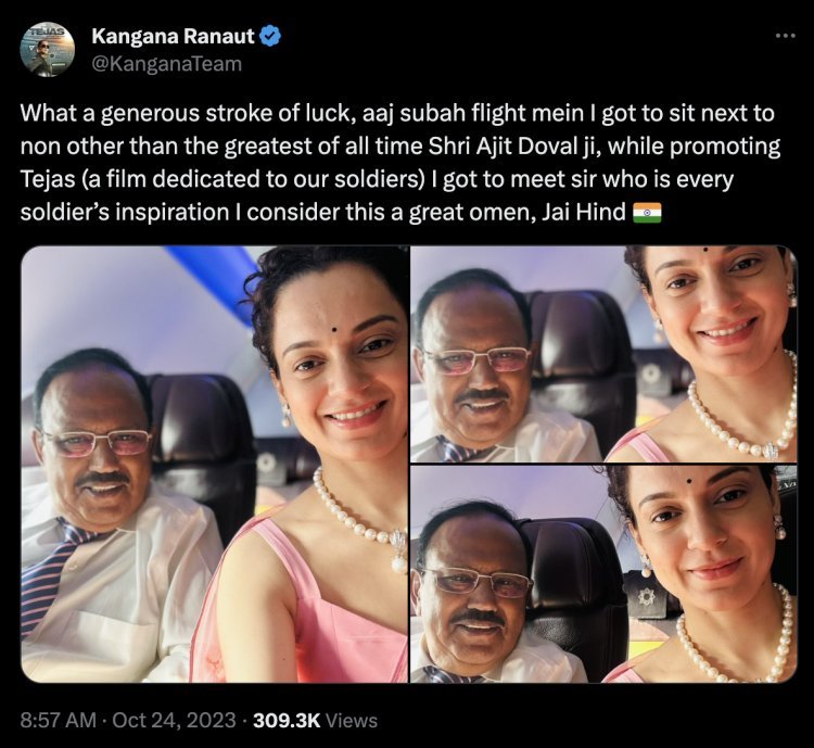 Kangana Ranaut met Ajit Doval amid Tejas promotion, shared photo with National Security Advisor
