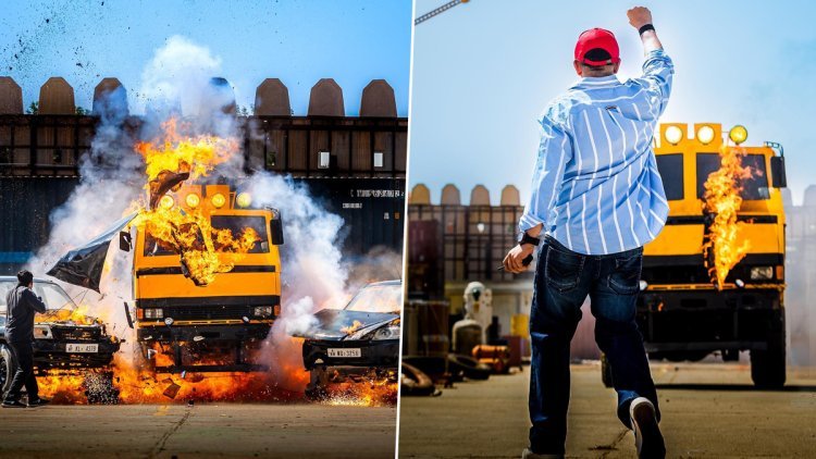 Ajay Devgan's entry scene will take place amidst vehicles flying in the air, explosive photo from Singham Again