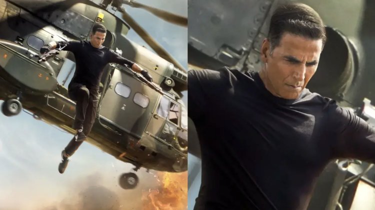 Singham Again: Akshay Kumar jumps from helicopter, first look of the actor from 'Singham Again' revealed
