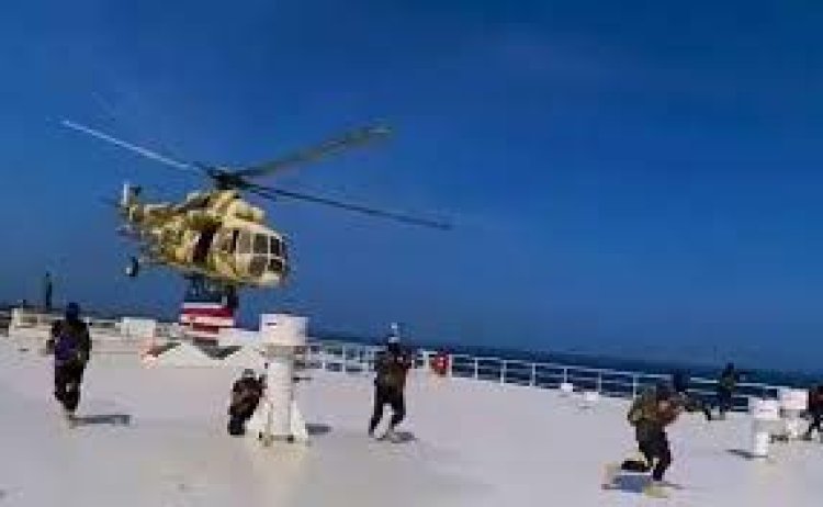 Houthi rebels released video of hijacking a ship