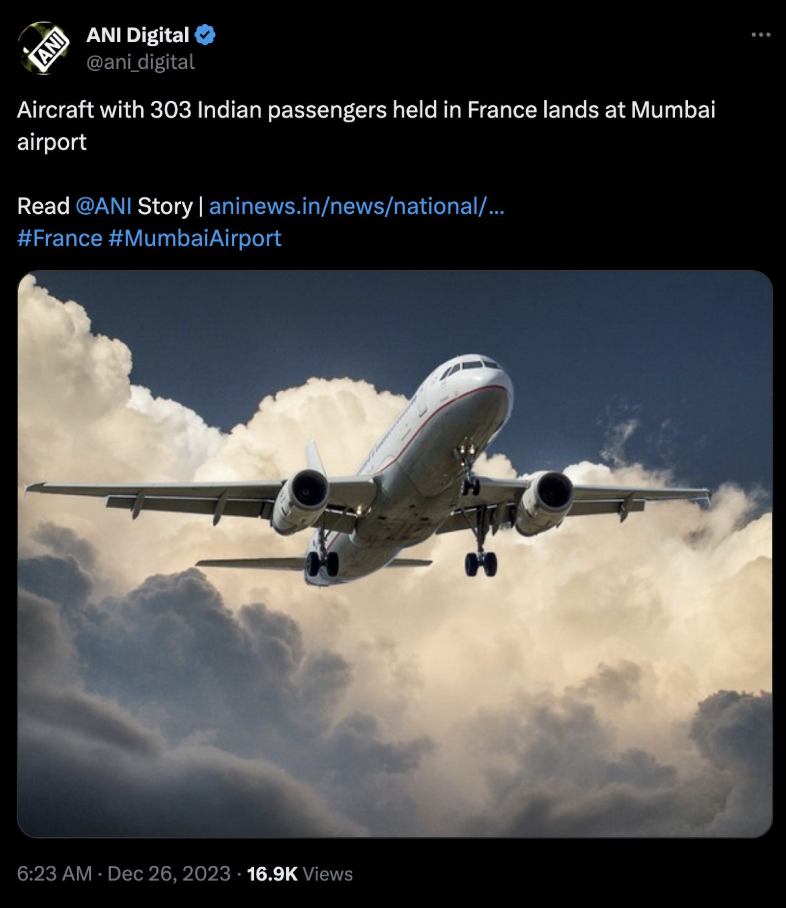 Indians stuck in France reach India, flight with 303 passengers lands in Mumbai