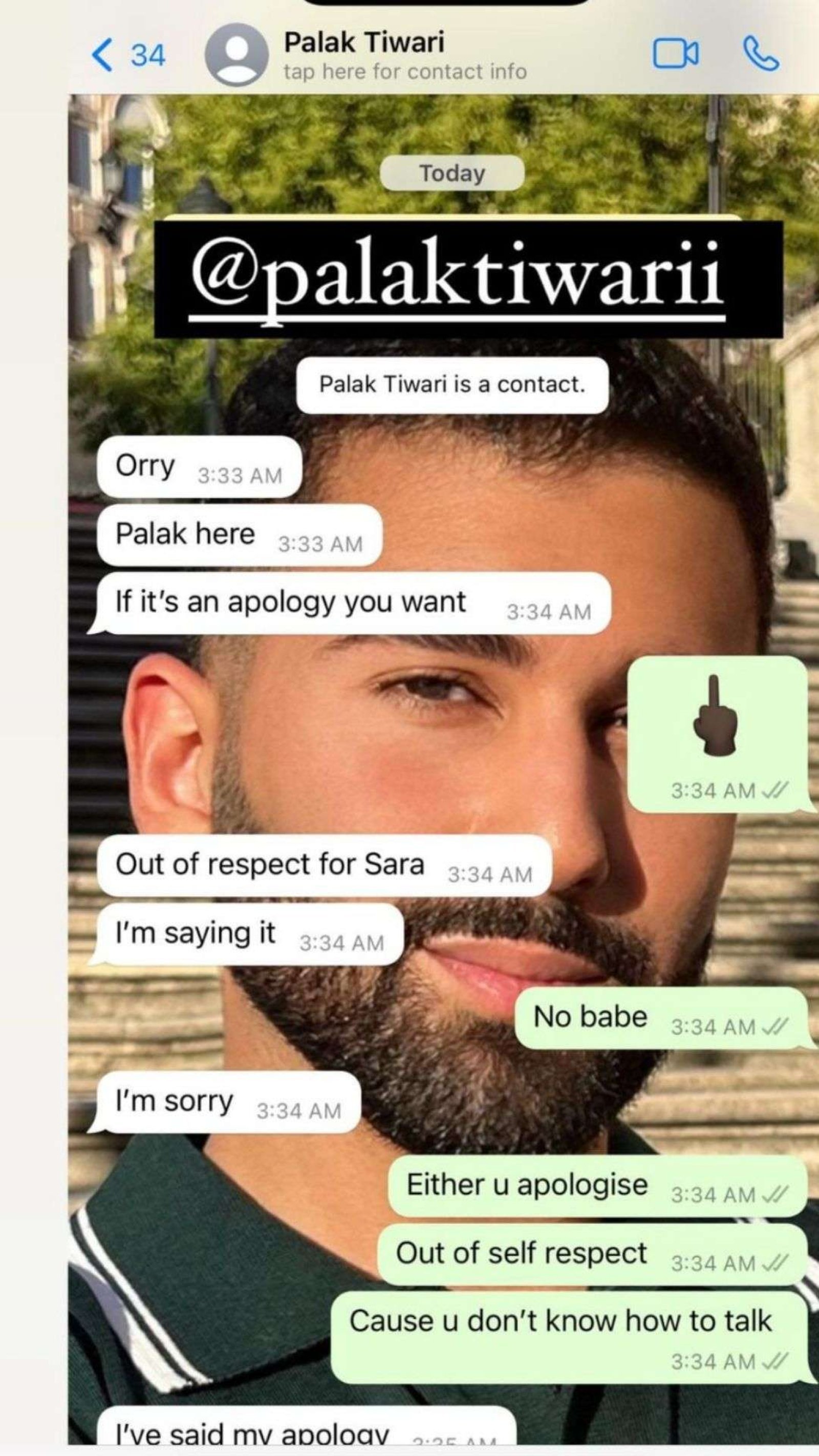 Shweta Tiwari's daughter Palak's chat leaked with Orry; Uproar on social media