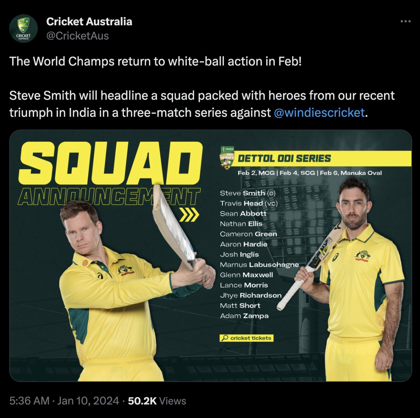 Australian team announced, this player will now open in place of David Warner in Tests