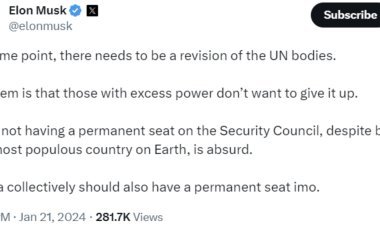 Elon Musk said– India should join the United Nations Security Council; It is absurd for this not to happen, change is necessary