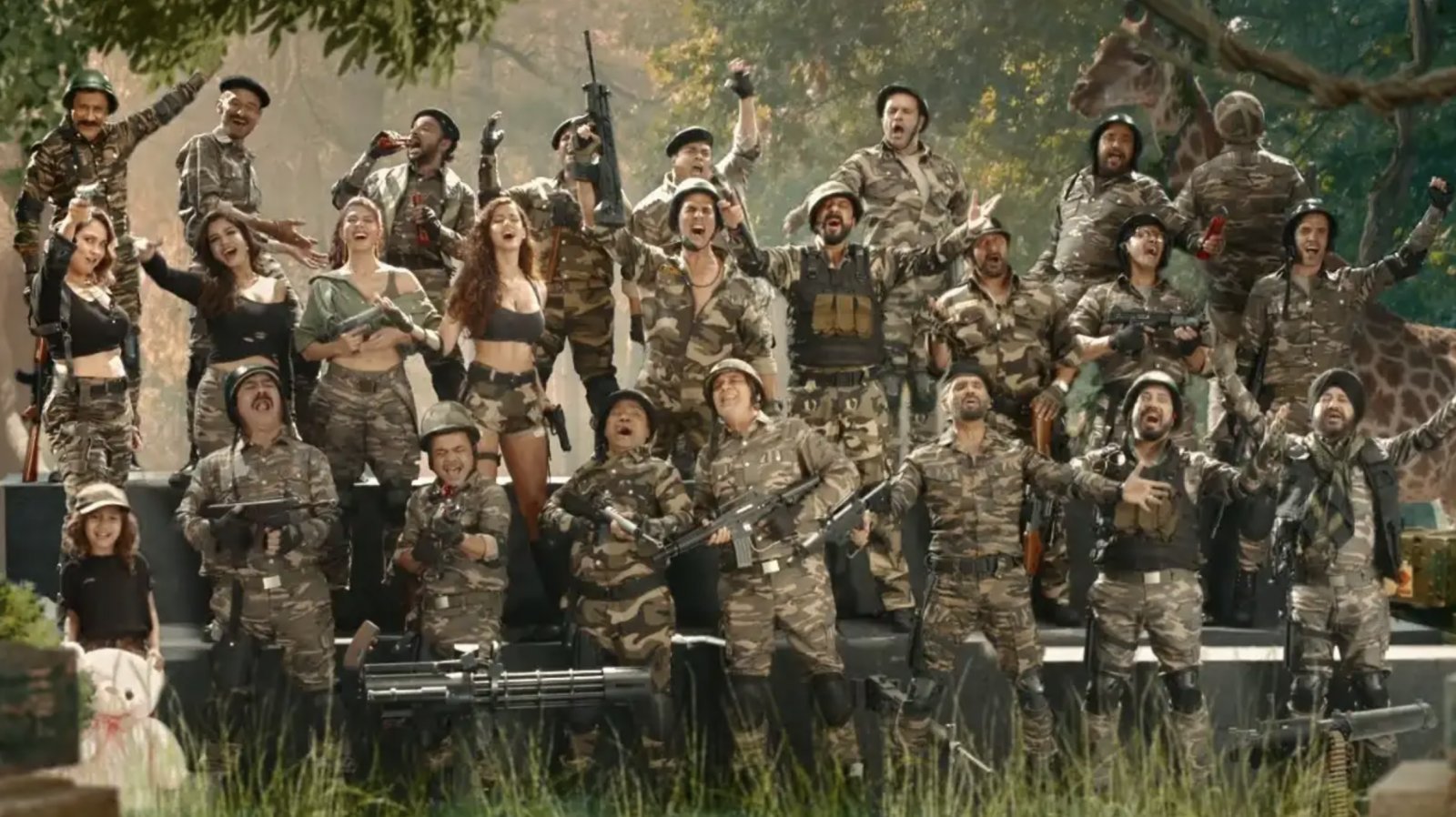 Comedy entertainer "Welcome to the Jungle" is currently in production, with over 20 actors making appearances in its second schedule