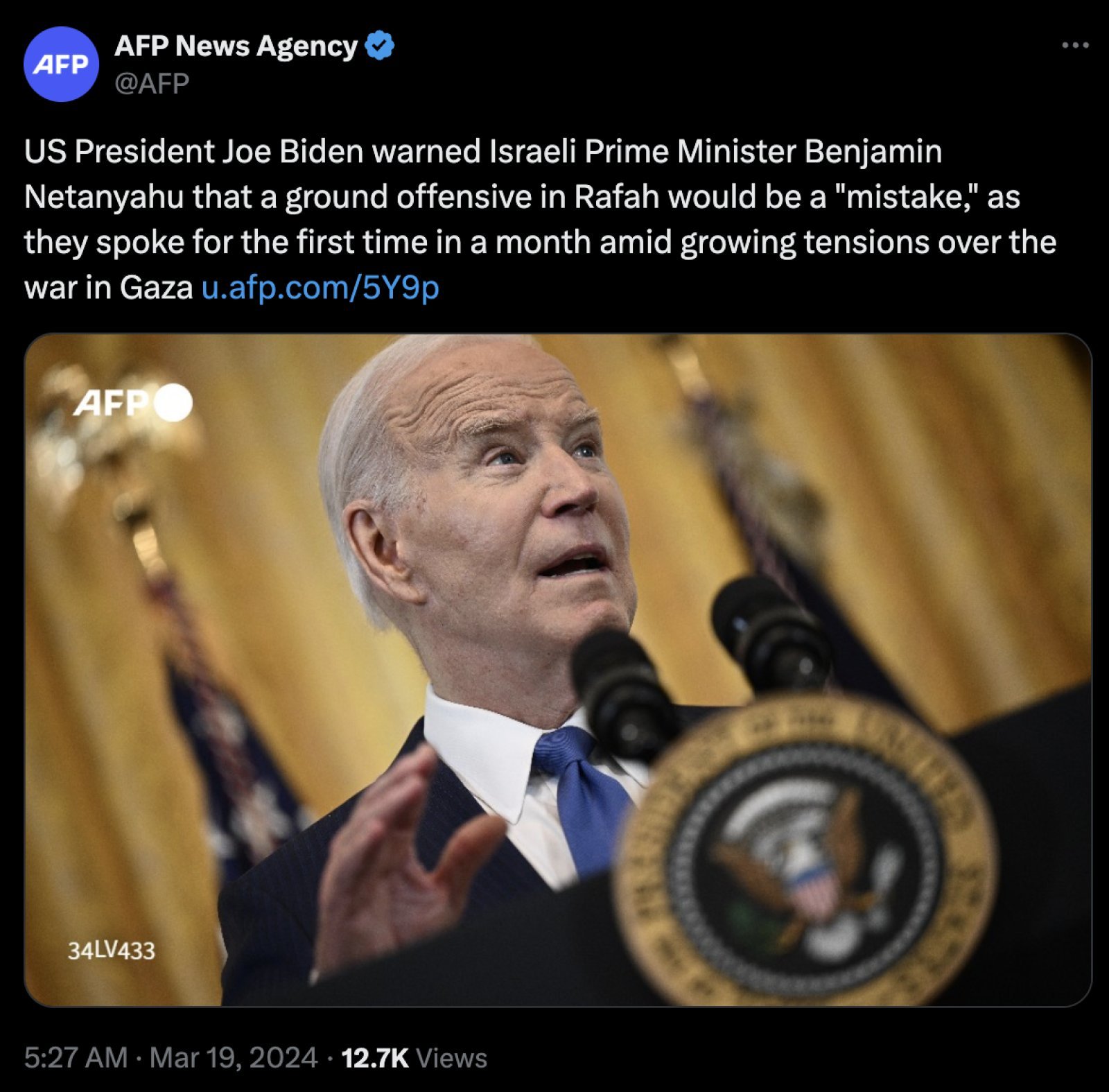 Biden and Netanyahu spoke on phone, US President warned against taking action in Rafah