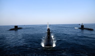 Eight submarines from the Indian Navy displayed their combined might in the Arabian Sea
