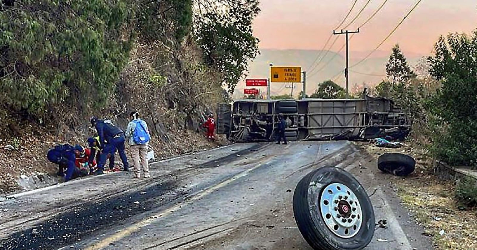 Horrific bus accident in Mexico, 14 people died and 31 injured