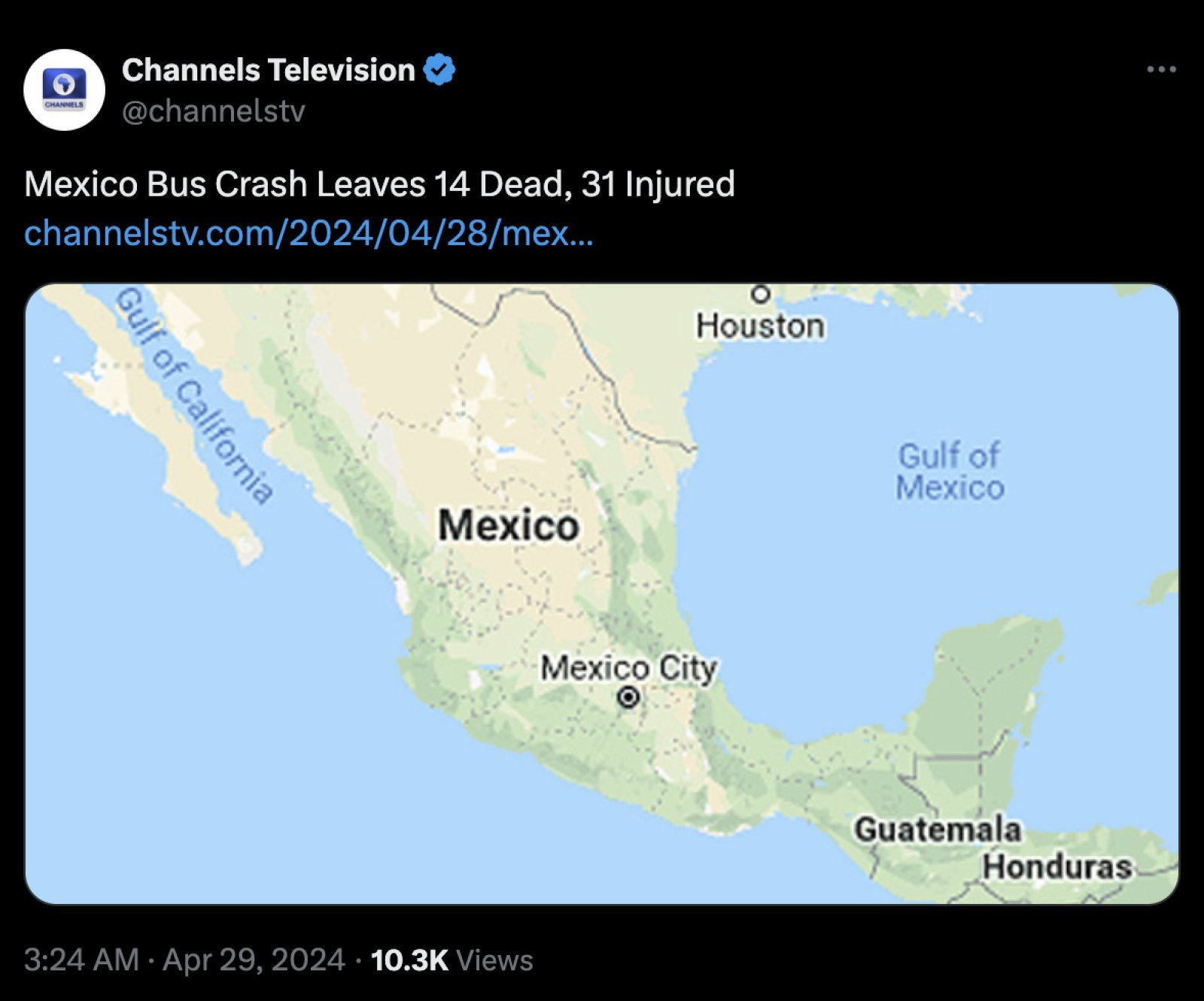 Horrific bus accident in Mexico, 14 people died and 31 injured