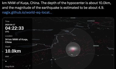 Earthquake hits China, intensity 4.9 on Richter scale