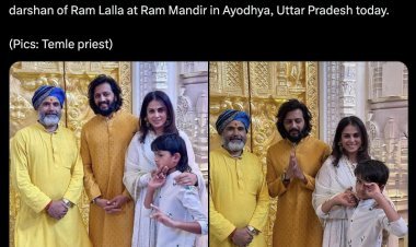 Riteish Deshmukh reached Ayodhya with wife Genelia to have darshan of Ramlala, priest gave this special gift