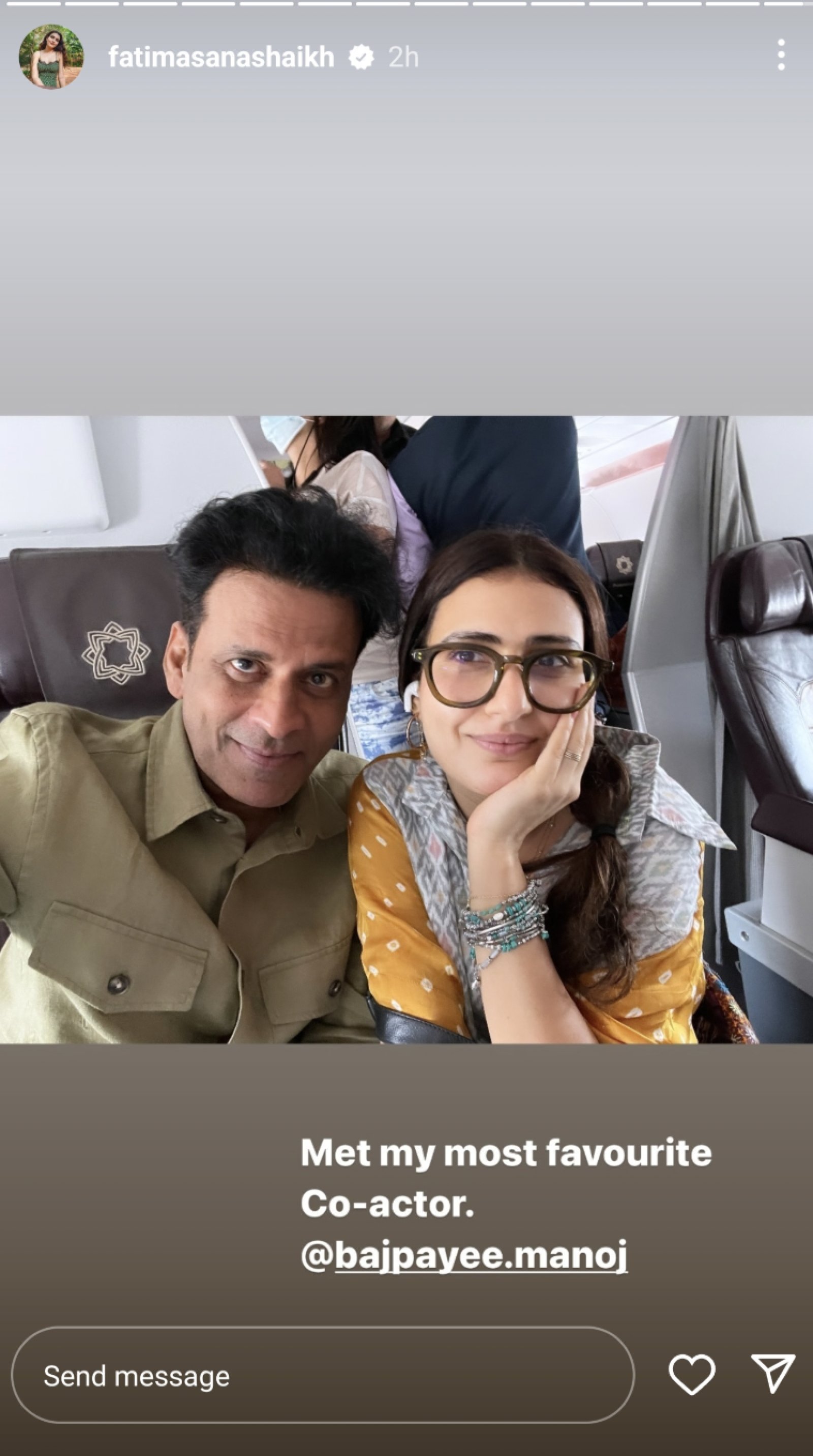 Fatima met Manoj Bajpayee on the flight, the actress praised and said this