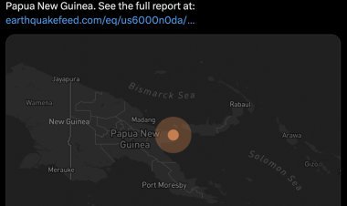 Earthquake occurred in Papua New Guinea, intensity was 5.3 on Richter scale.