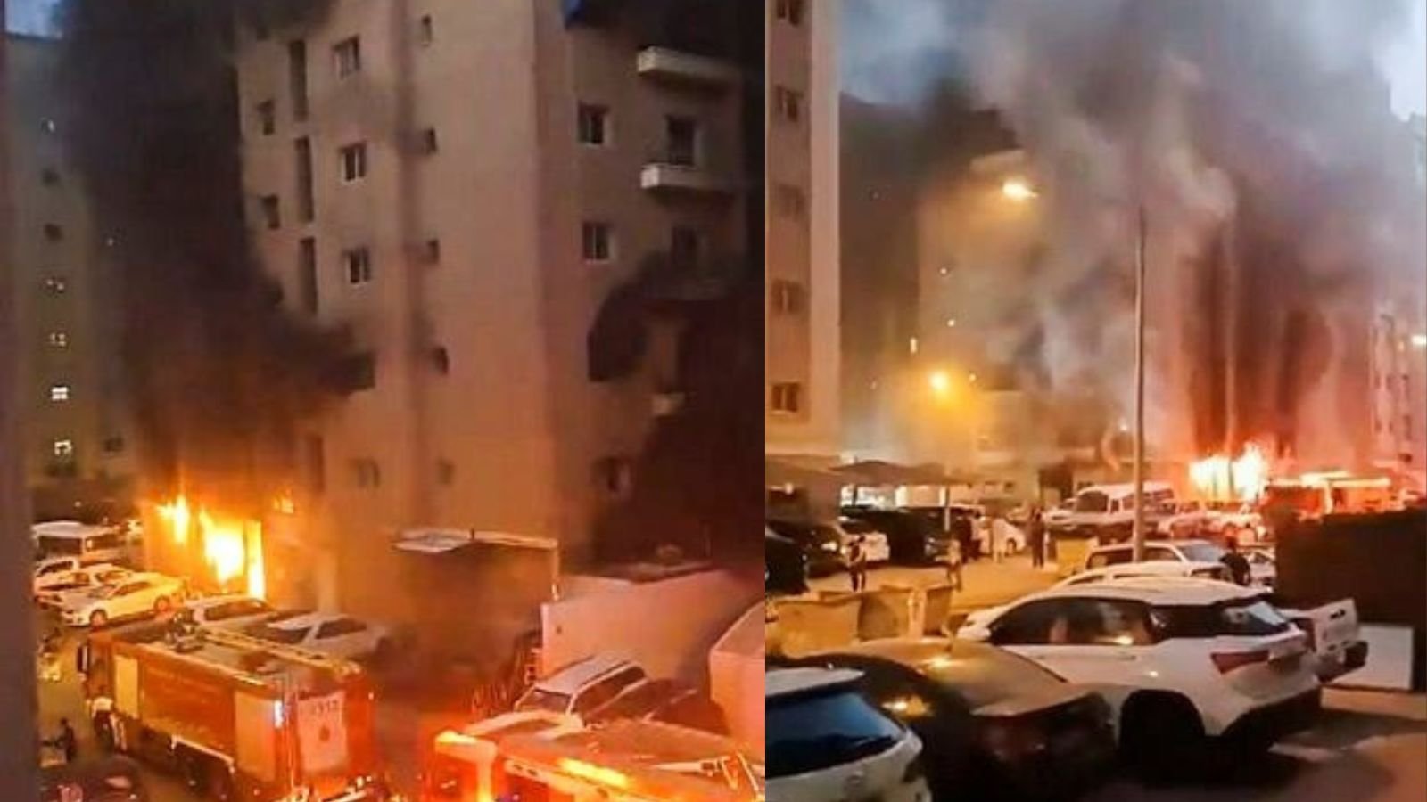 Massive fire in apartment in Kuwait, Indian couple and their children died