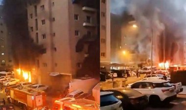 Massive fire in apartment in Kuwait, Indian couple and their children died